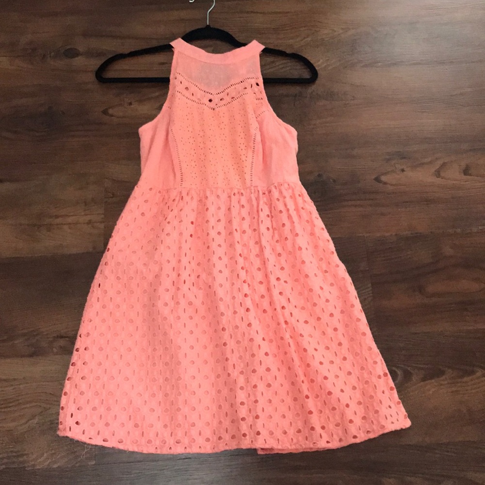 Peach halter dress